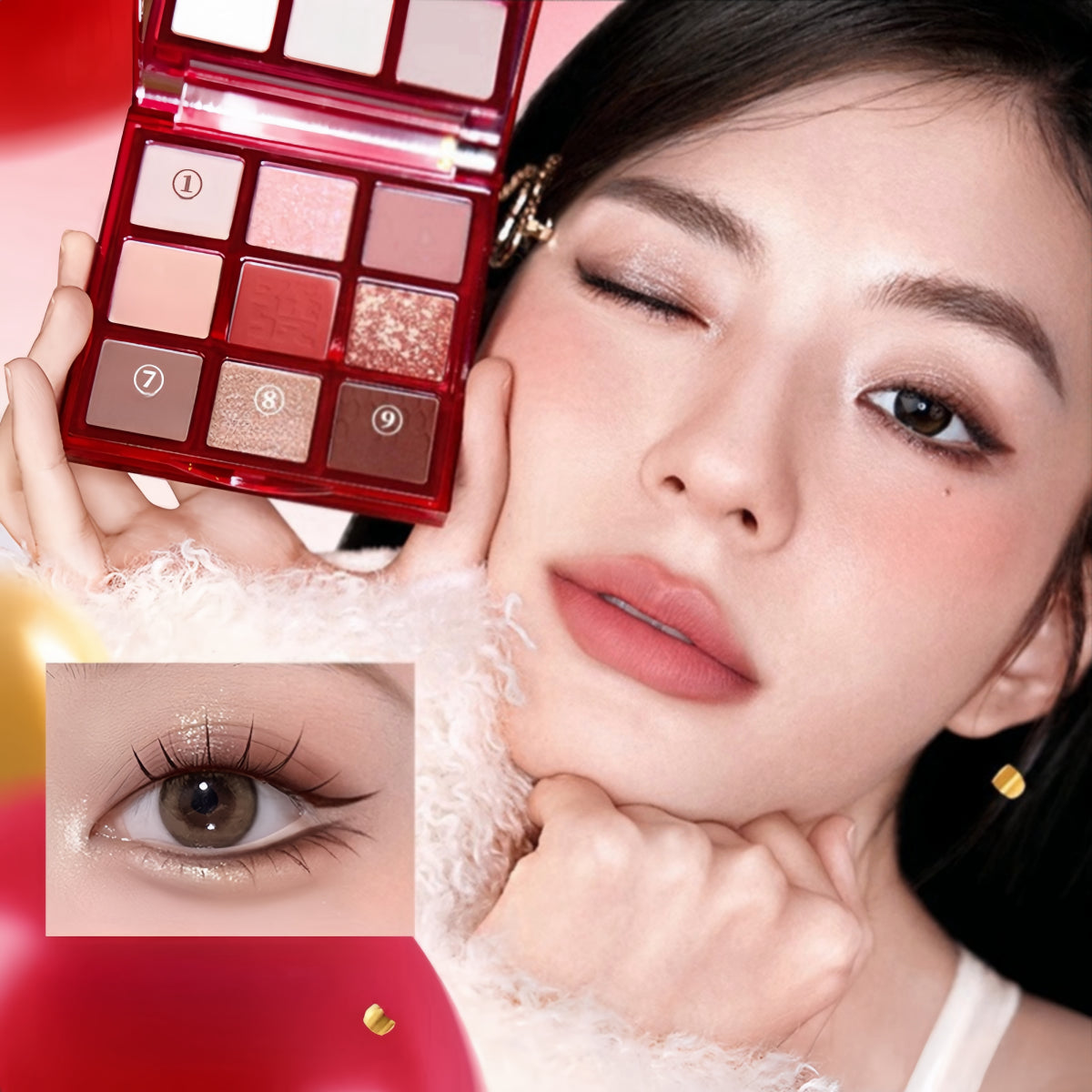 Colorkey Nine Shades Eyeshadow Palette CNY Lucky Snake 13.5g