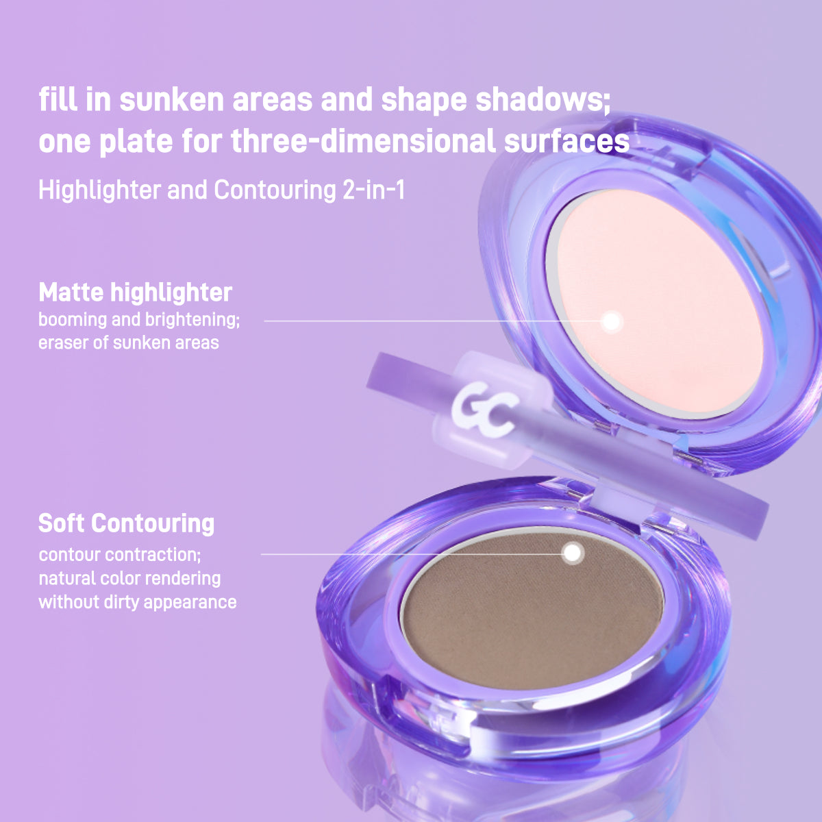 GirlsCrush Matte Highlighter Contour Powder Duo 5.2g