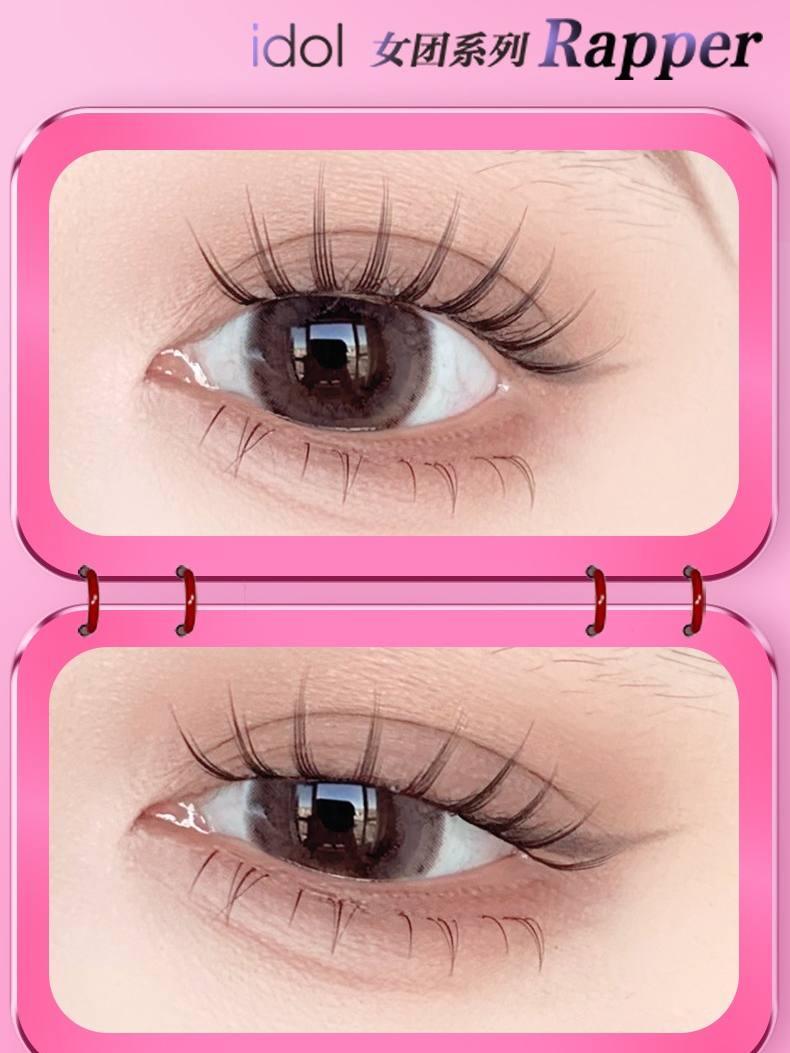 LISHU POP Girls Makeup Glue Free False Eyelashes 48