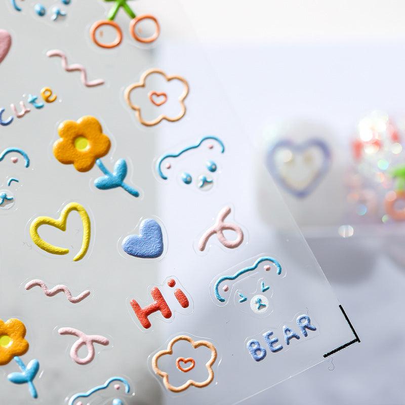 DIY Nail Stickers Nail Art MN072F - Chic Decent