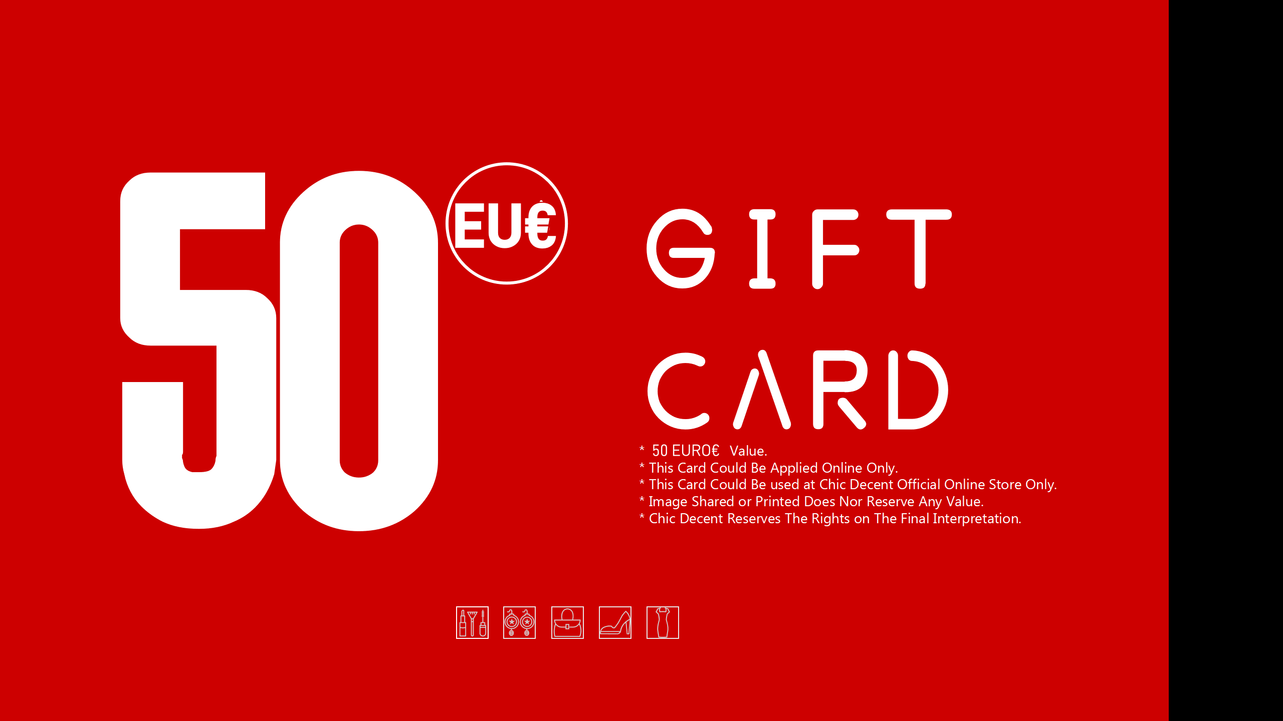 Carte cadeau Chic Decent en EUR