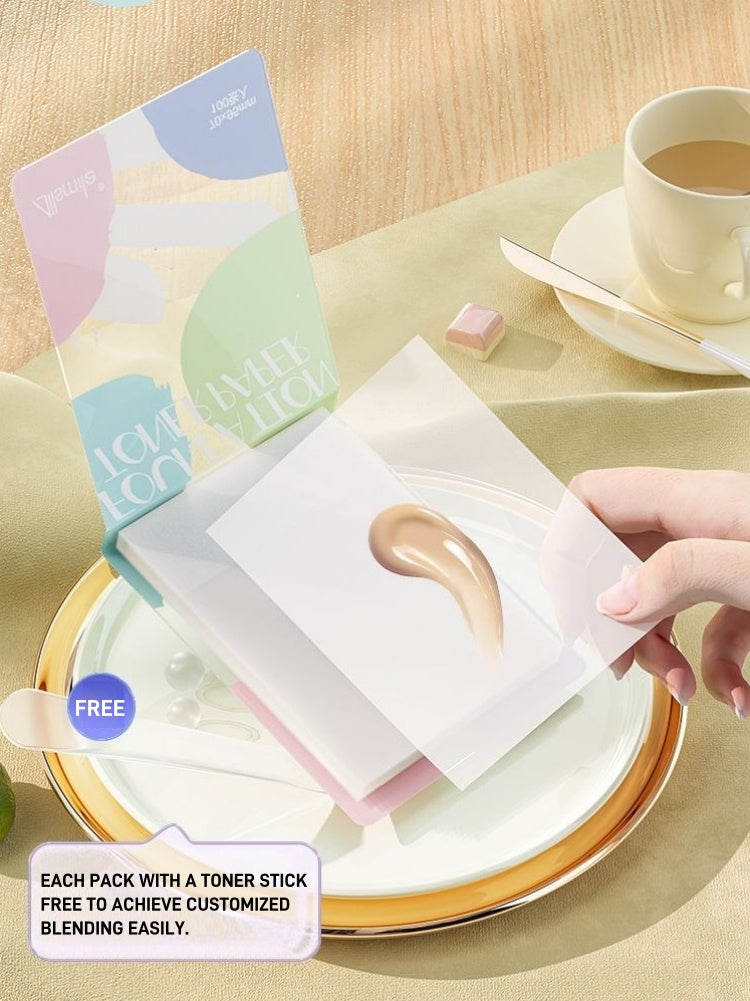 Papier tonique jetable Allsmile pour fond de teint, 100 feuilles