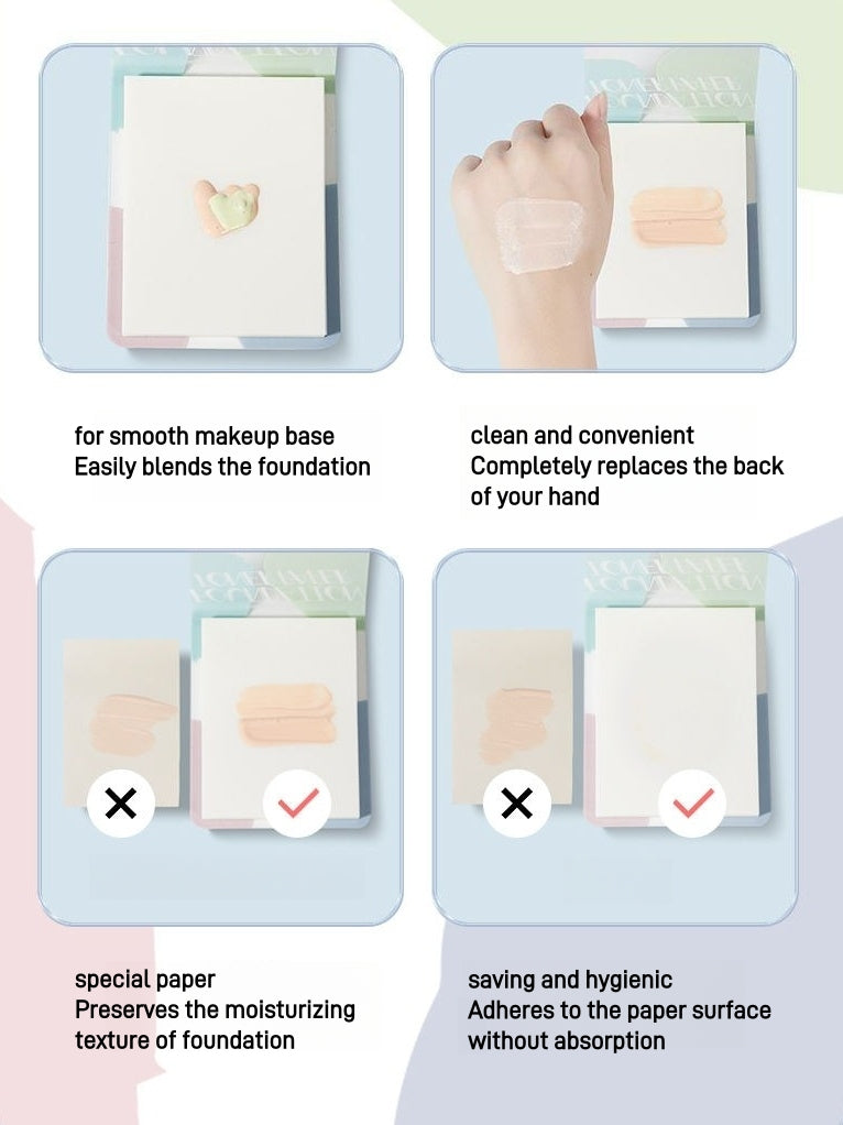 Papier tonique jetable Allsmile pour fond de teint, 100 feuilles