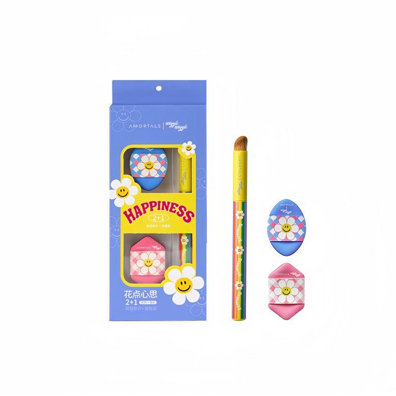 Ensemble de mini-houppettes et pinceaux anti-cernes Wiggle Wiggle d'Amortals