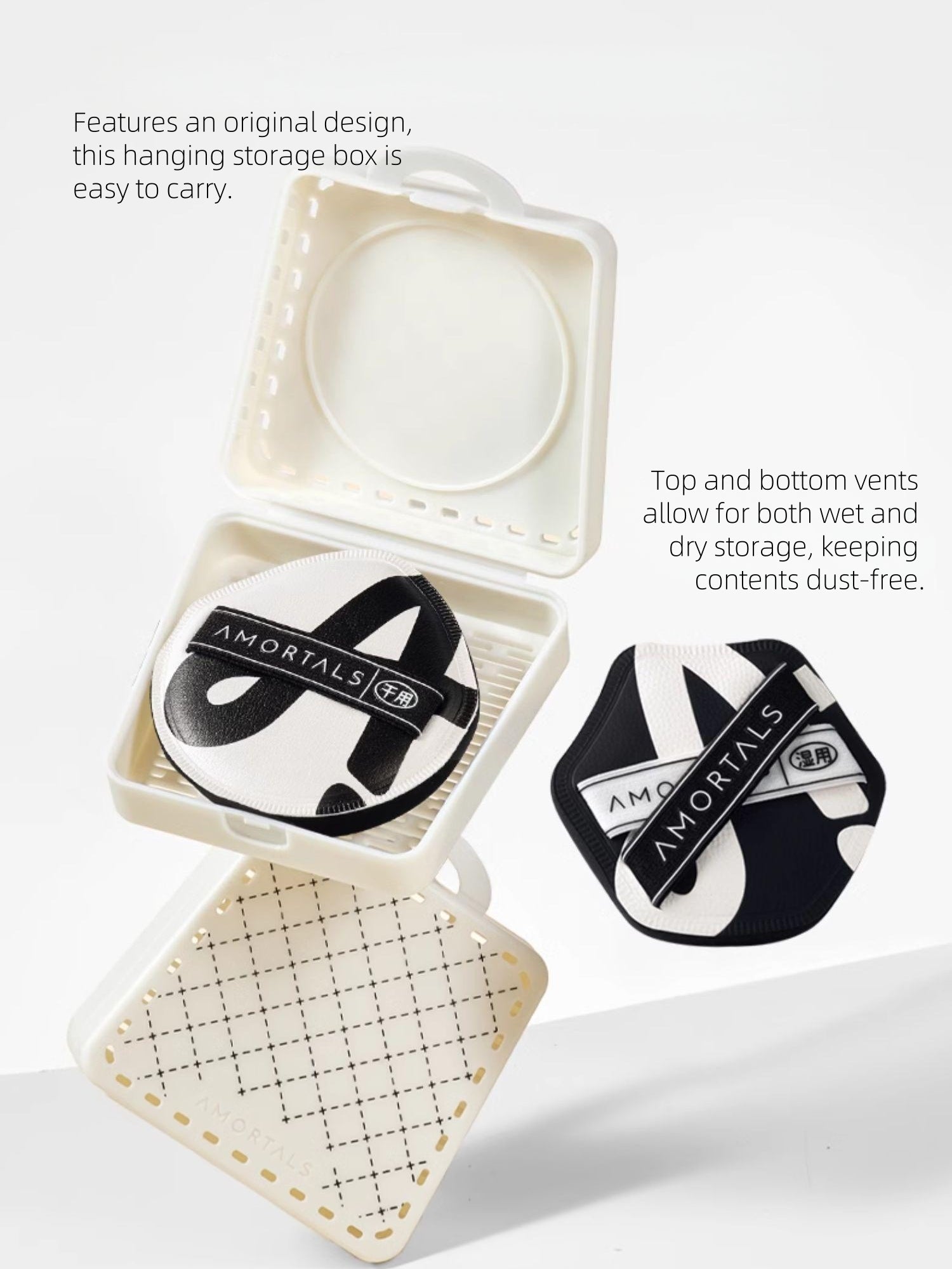 Coffret de houppettes de maquillage Amortals Double A