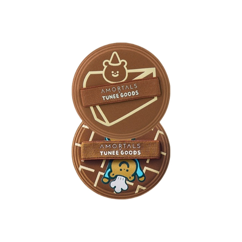 Amortals X TUNEE GOODS Houppette à poudre compacte ronde