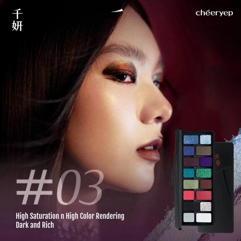 Palette de fards à paupières 16 couleurs Cheeryep QianYan
