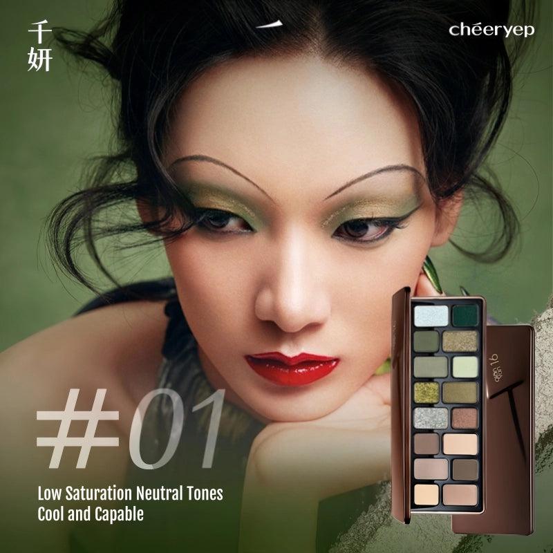 Palette de fards à paupières 16 couleurs Cheeryep QianYan