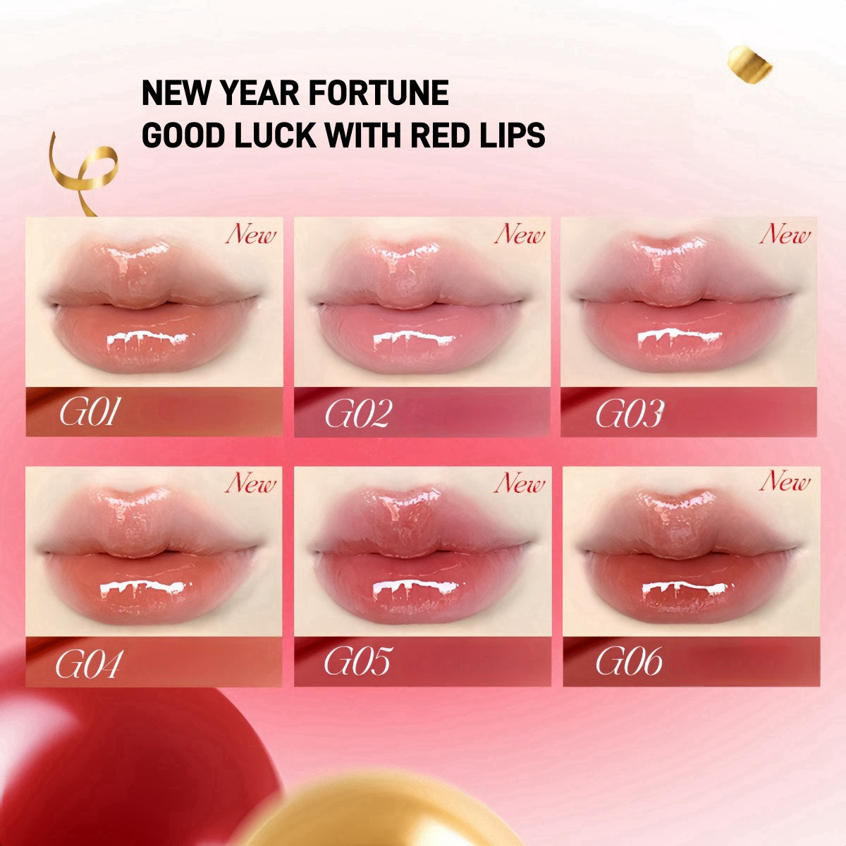 Rouge à lèvres Colorkey Crystal Glossy, série Lucky Snake, 2,7 g