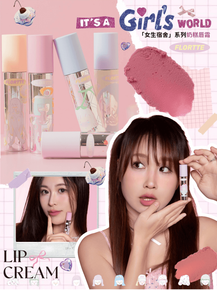 Flortte Crème à Lèvres Effet Mat 2,3 g