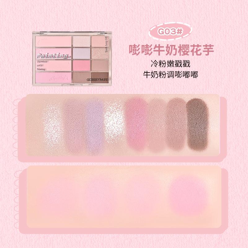 GOGO TALES Palette de maquillage 12 couleurs 20 g