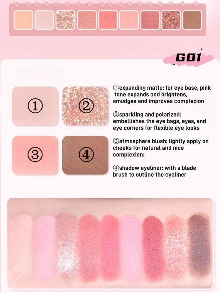GOGO TALES Palette de fards à paupières 9 couleurs 11 g