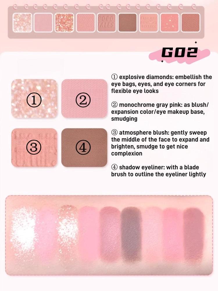 GOGO TALES Palette de fards à paupières 9 couleurs 11 g