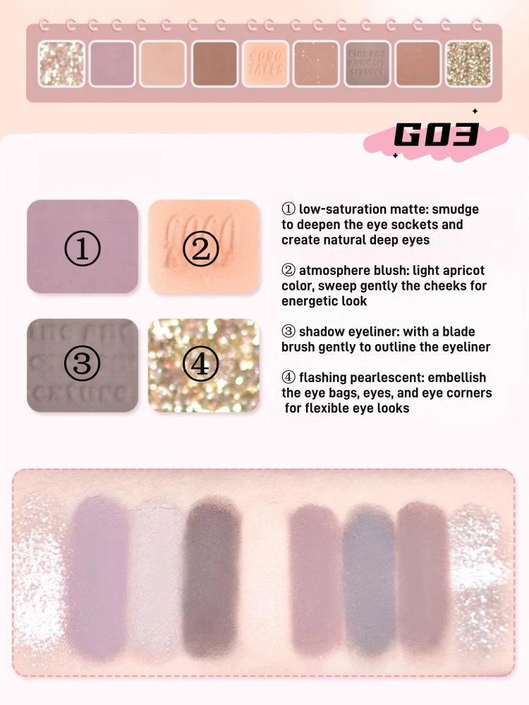 GOGO TALES Palette de fards à paupières 9 couleurs 11 g