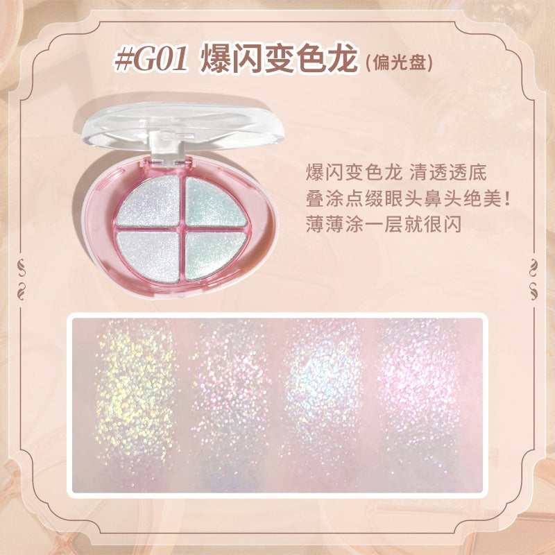 GOGO TALES Palette de fards à paupières scintillants et colorés 4,8 g