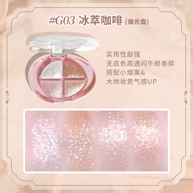 GOGO TALES Palette de fards à paupières scintillants et colorés 4,8 g