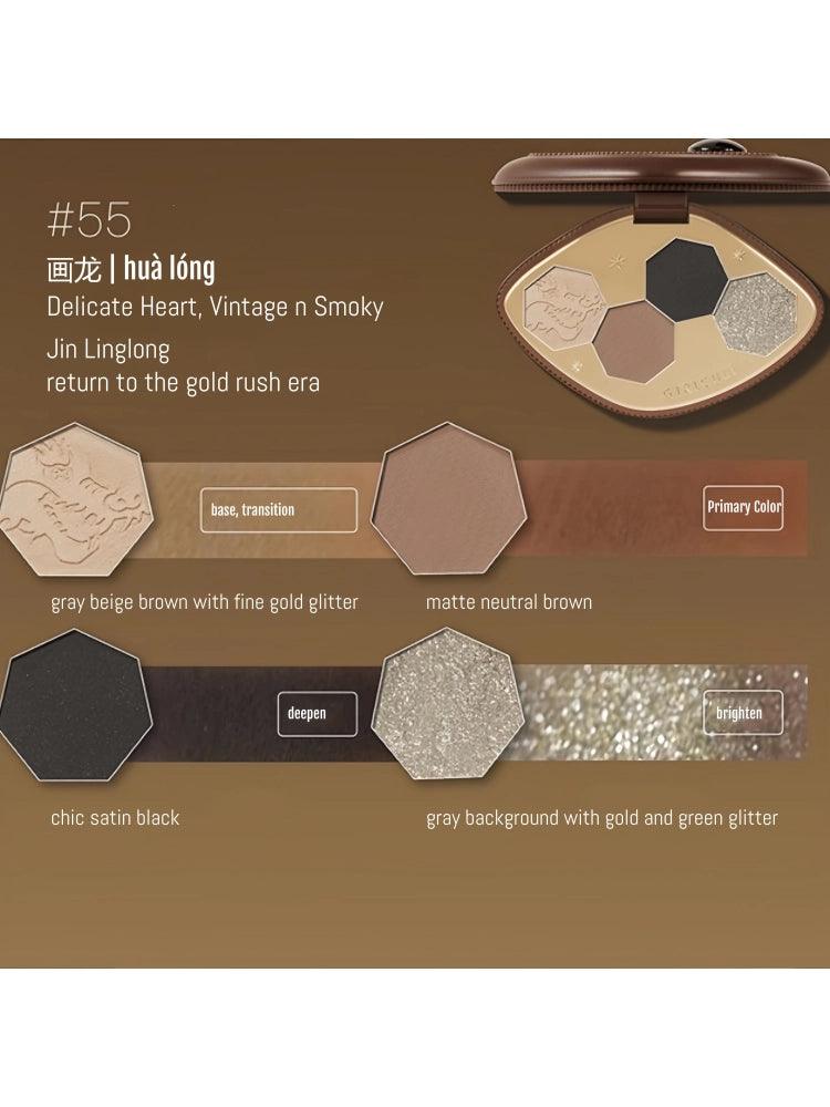 Palette de fards à paupières Girlcult 4 couleurs Gold Rush 4 g