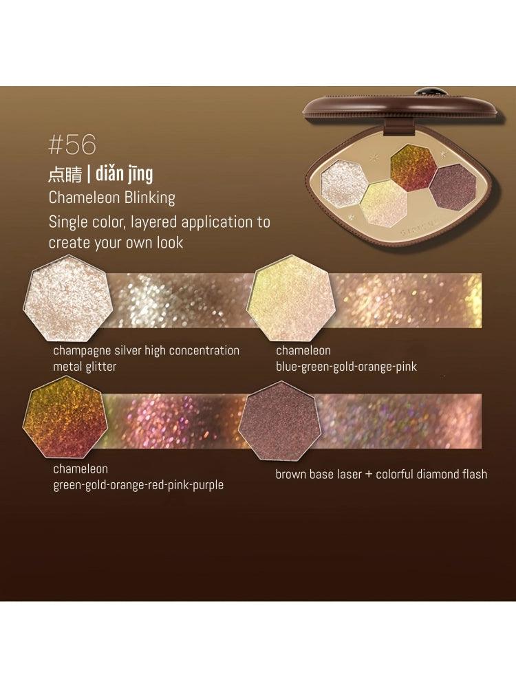 Palette de fards à paupières Girlcult 4 couleurs Gold Rush 4 g