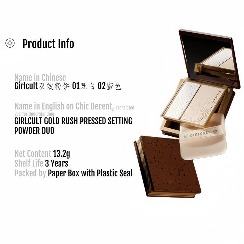 Duo de poudres compactes fixatrices Girlcult Gold Rush 13,2 g 