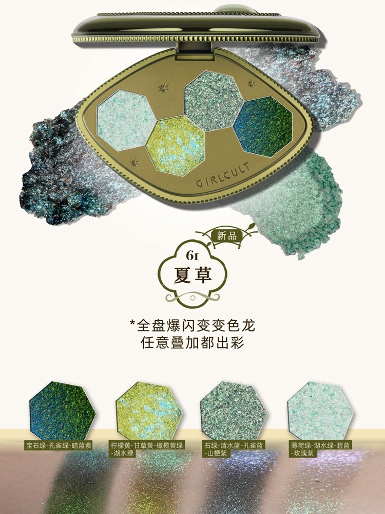 Palette de fards à paupières Girlcult Compendium of Materia Medica 4 couleurs 3,6 g