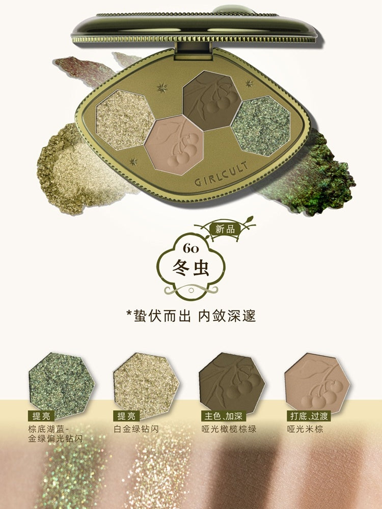 Palette de fards à paupières Girlcult Compendium of Materia Medica 4 couleurs 3,6 g