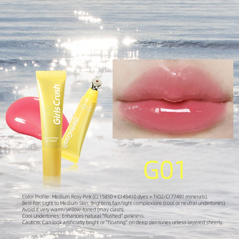 Gloss à lèvres GirlsCrush Dewy Pump 12 ml