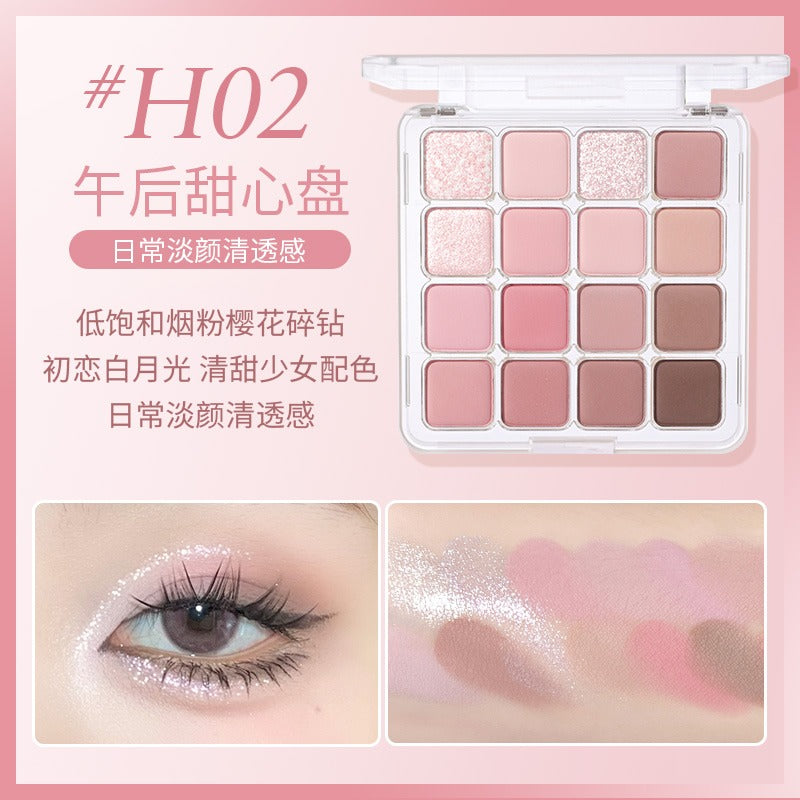 Palette de fards à paupières HOLD LIVE 16 couleurs 19,2 g
