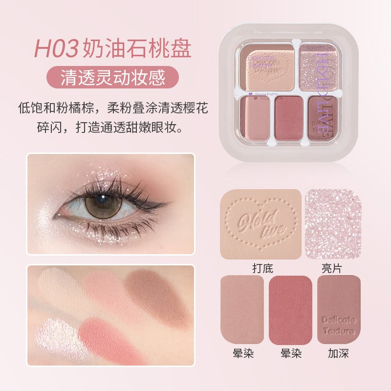 Fard à paupières cinq couleurs HOLD LIVE 6,8 g