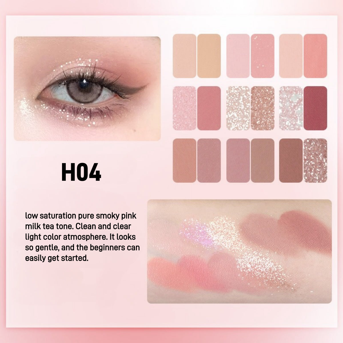 Palette de fards à paupières HOLD LIVE Secret Garden 18 couleurs 12,6 g