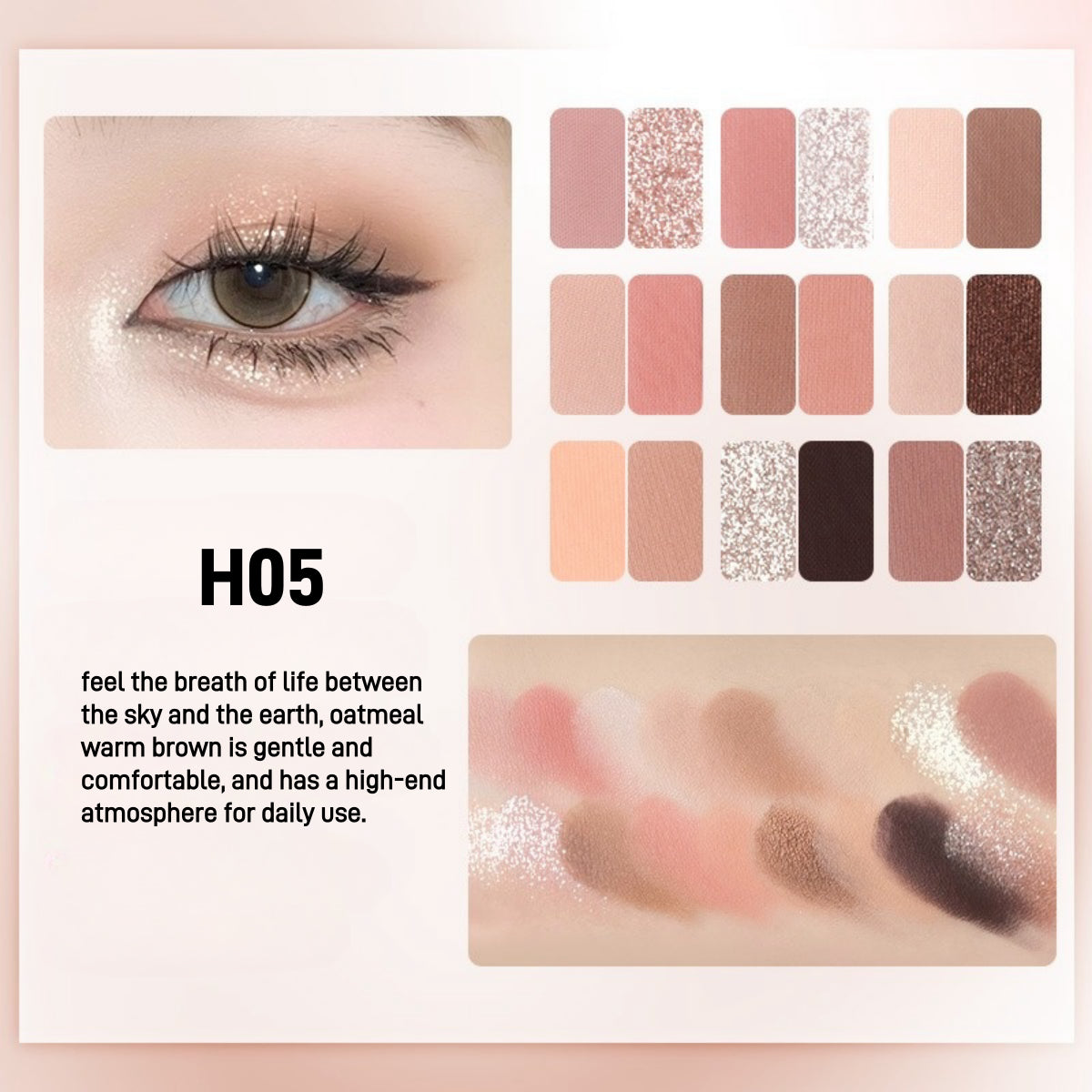 Palette de fards à paupières HOLD LIVE Secret Garden 18 couleurs 12,6 g