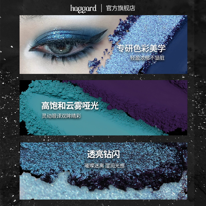 Haggard Seven Colors Eyeshadow Palette Smoky Makeup 7g