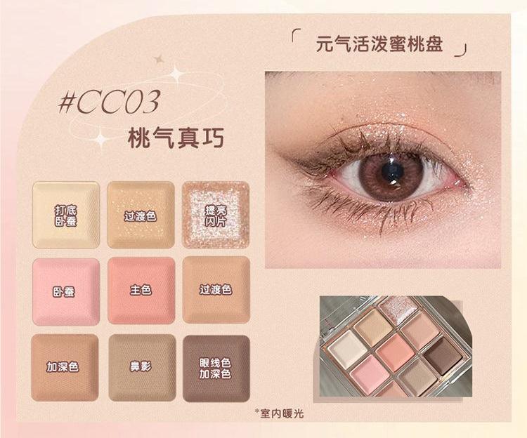 Palette de fards à paupières JILL LEEN Chocolat 9 couleurs 9 g