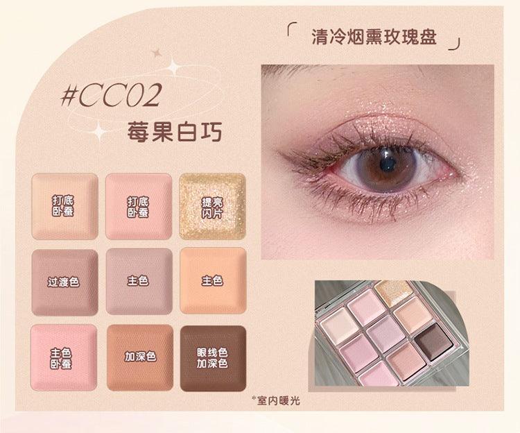 Palette de fards à paupières JILL LEEN Chocolat 9 couleurs 9 g