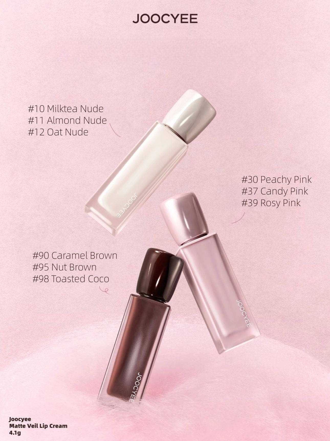 JOOCYEE - Matte Veil Lip Cream 4.1g