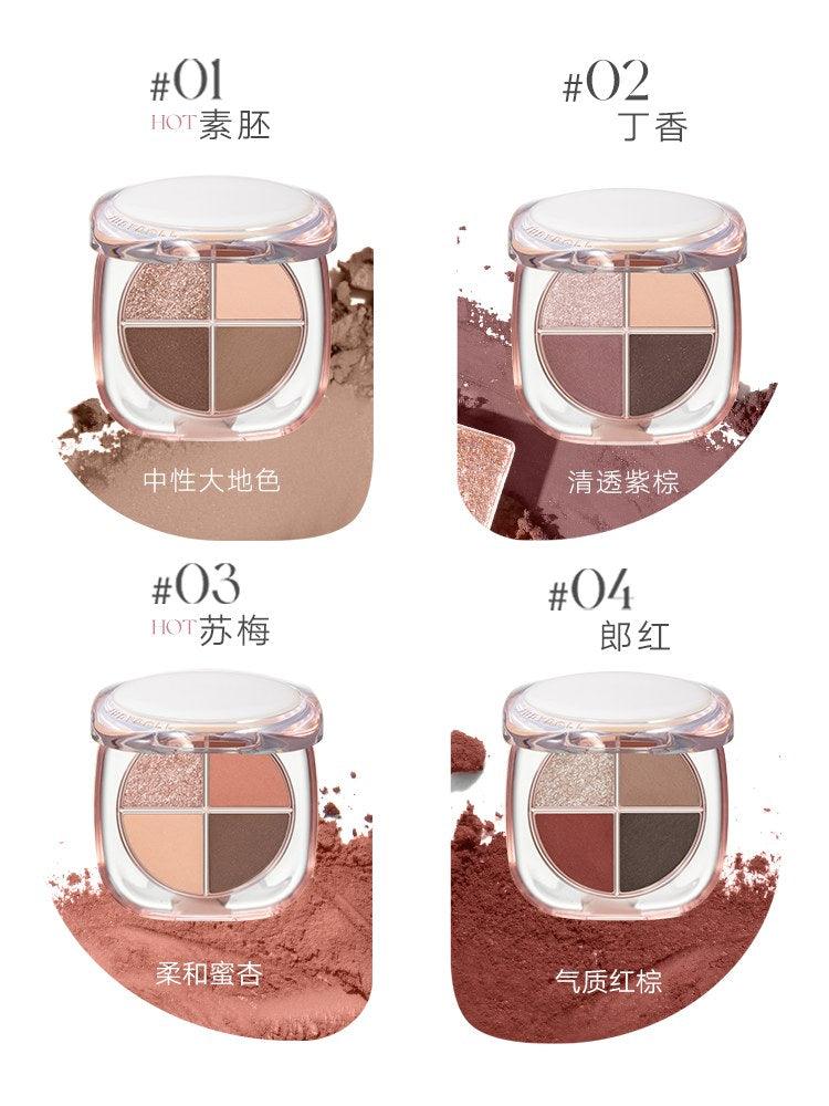 Palette de fards à paupières Glazed 4 couleurs Judydoll OOTD 6,5 g