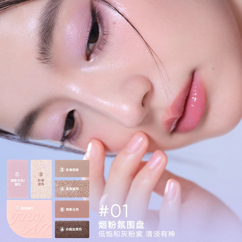 Palette de fards à paupières tout-en-un Judydoll Mood 7 couleurs 8,5 g