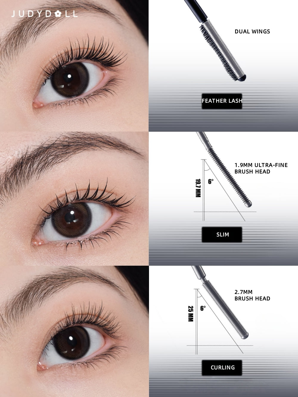 Mascara liftant Iron Strong de Judydoll, waterproof