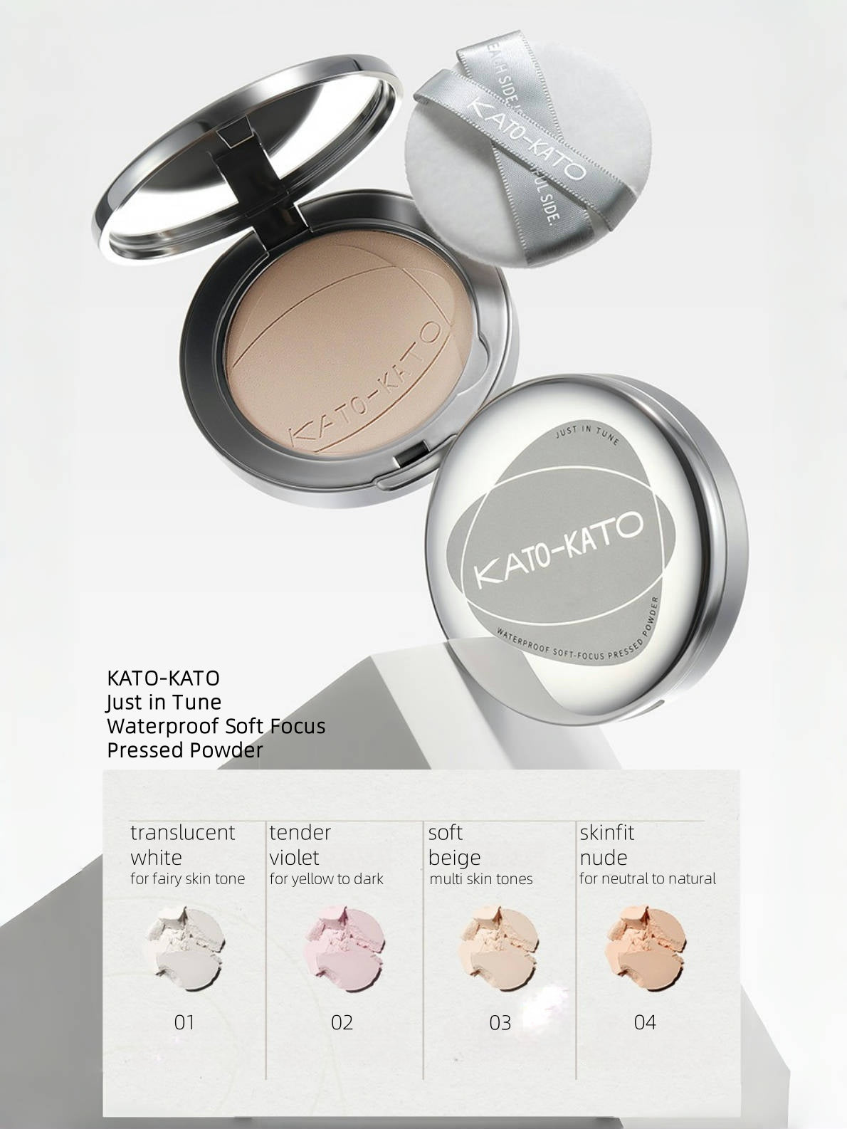 KATO-KATO Just in Tune Poudre Compacte Waterproof Soft Focus 9g