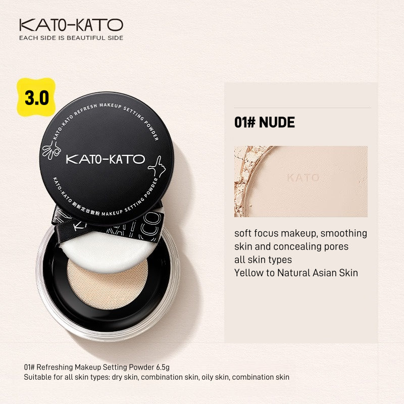Poudre fixatrice de maquillage rafraîchissante KATO-KATO 6,5 g