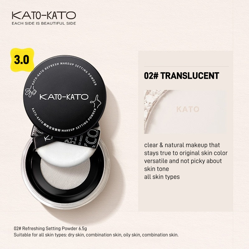 Poudre fixatrice de maquillage rafraîchissante KATO-KATO 6,5 g