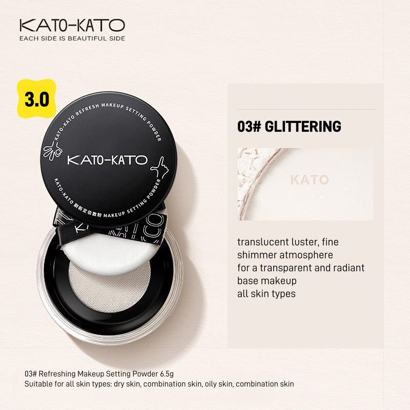Poudre fixatrice de maquillage rafraîchissante KATO-KATO 6,5 g