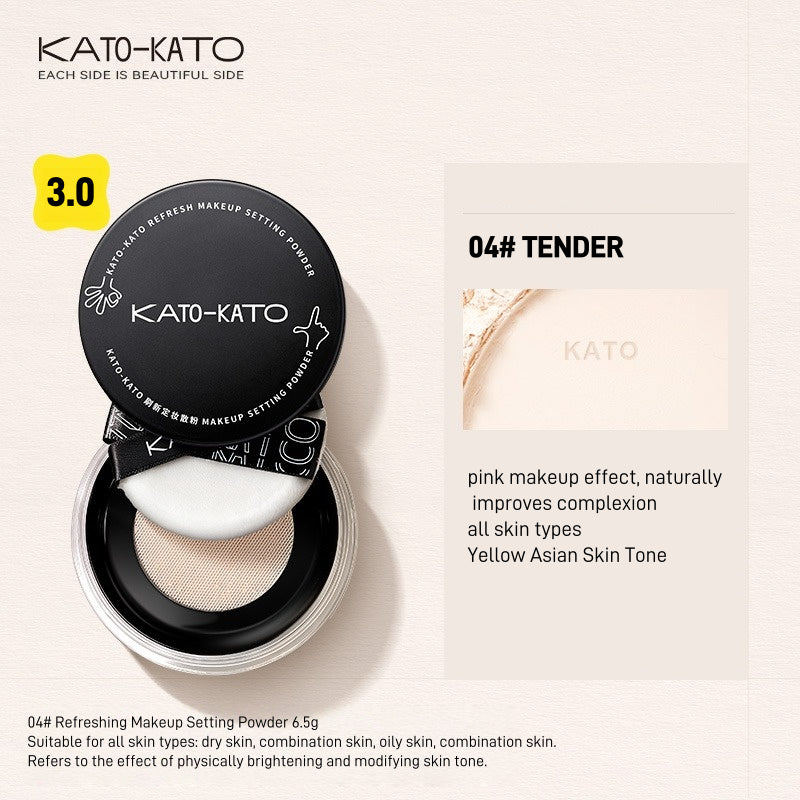 Poudre fixatrice de maquillage rafraîchissante KATO-KATO 6,5 g
