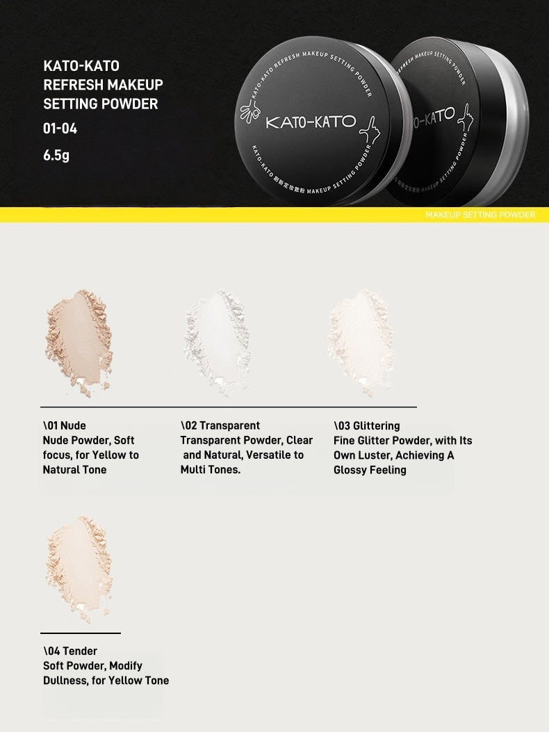 Poudre fixatrice de maquillage rafraîchissante KATO-KATO 6,5 g