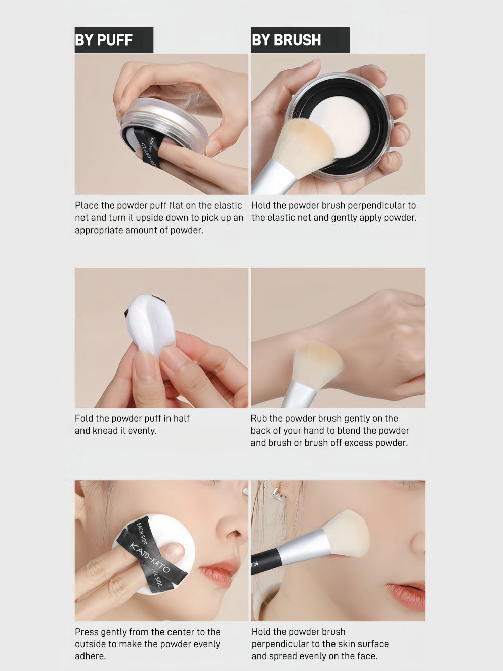 Poudre fixatrice de maquillage rafraîchissante KATO-KATO 6,5 g