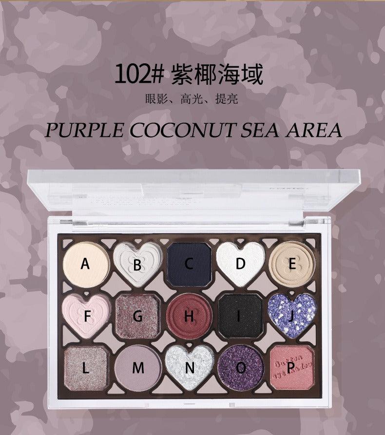 Palette pour les yeux KAXIER Button Series 15 couleurs 12 g