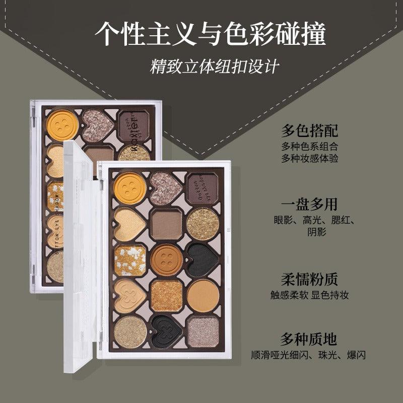 Palette pour les yeux KAXIER Button Series 15 couleurs 12 g