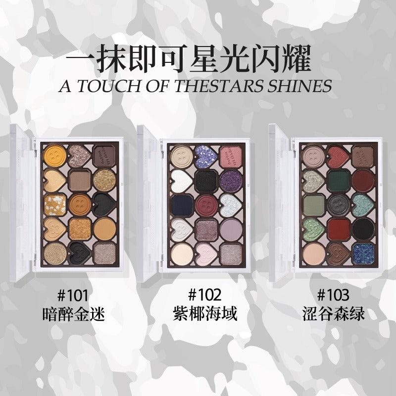 Palette pour les yeux KAXIER Button Series 15 couleurs 12 g