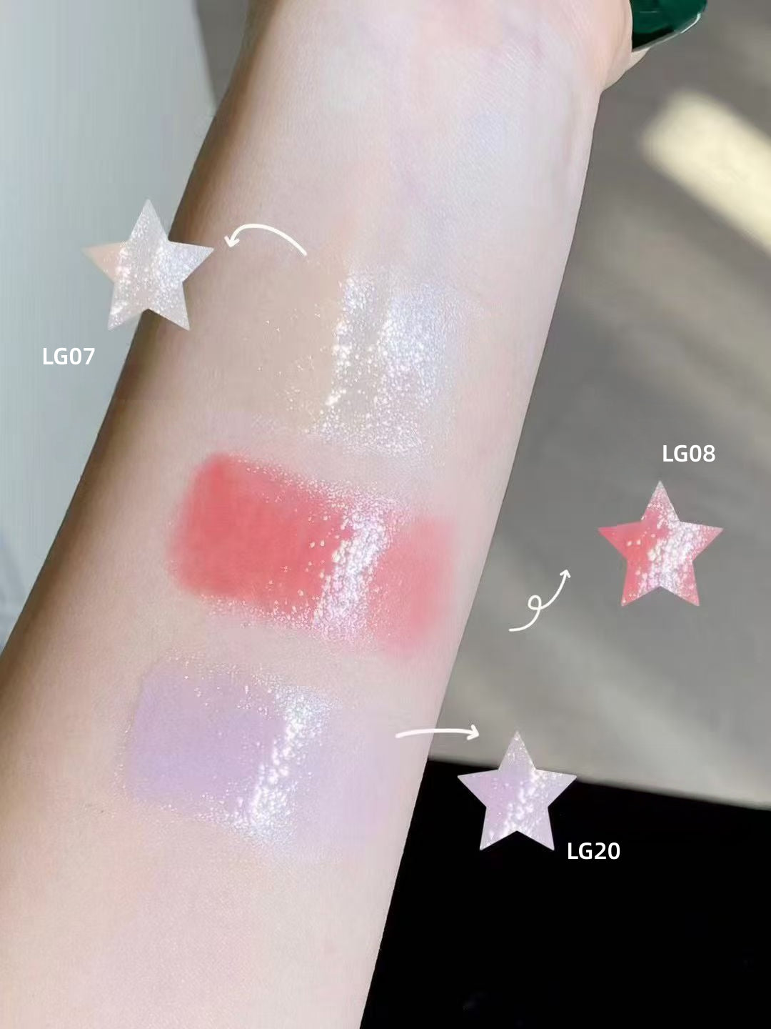 LEEMEMBER Purple Floral Bear Hydrating Cream Blush 4g