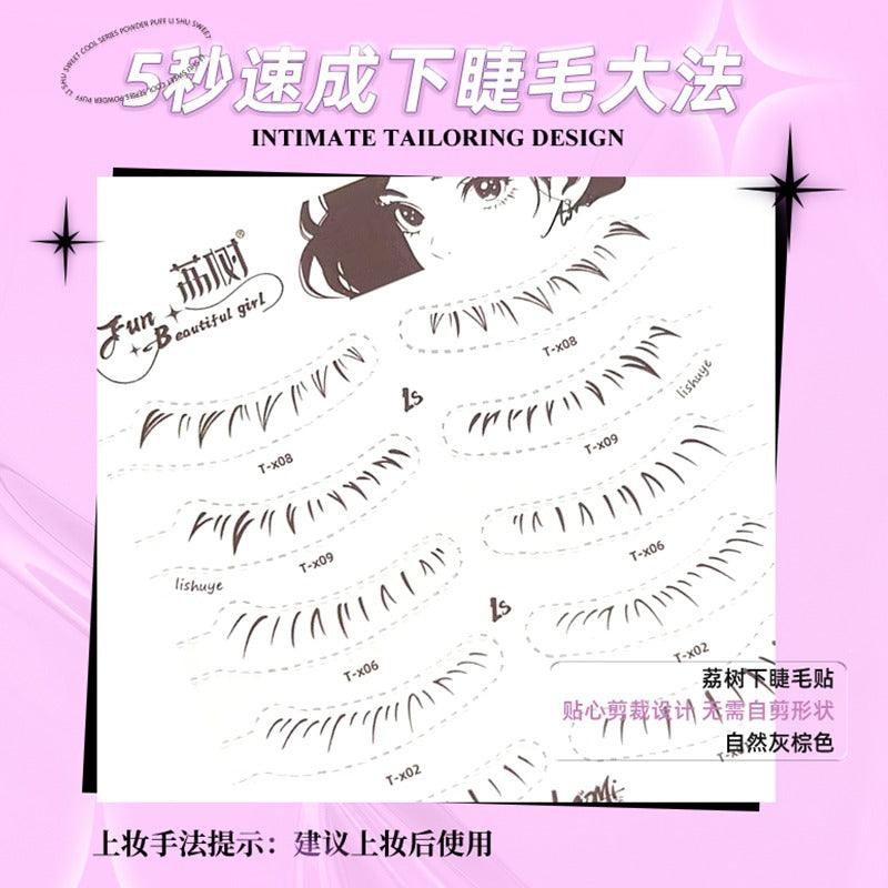 Pack d'autocollants pour faux cils inférieurs LISHU A