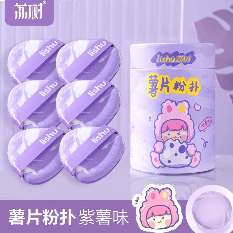 LISHU Chips Bucket Puff Maquillage Violet